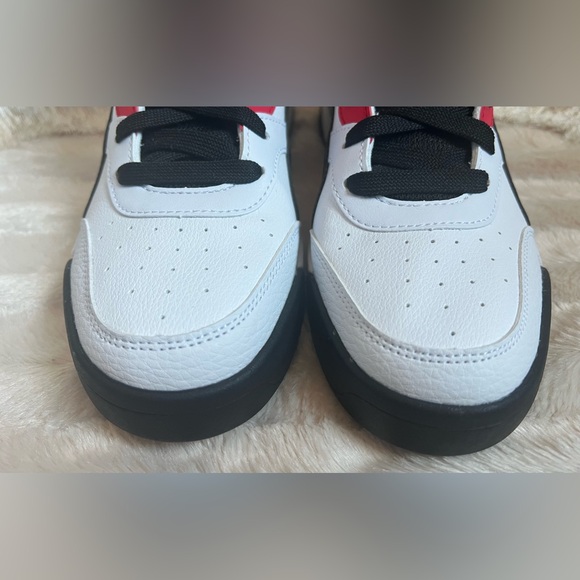 PUMA Unisex White, Red and Black Backcourt Mid Sneaker - Picture 5 of 14
